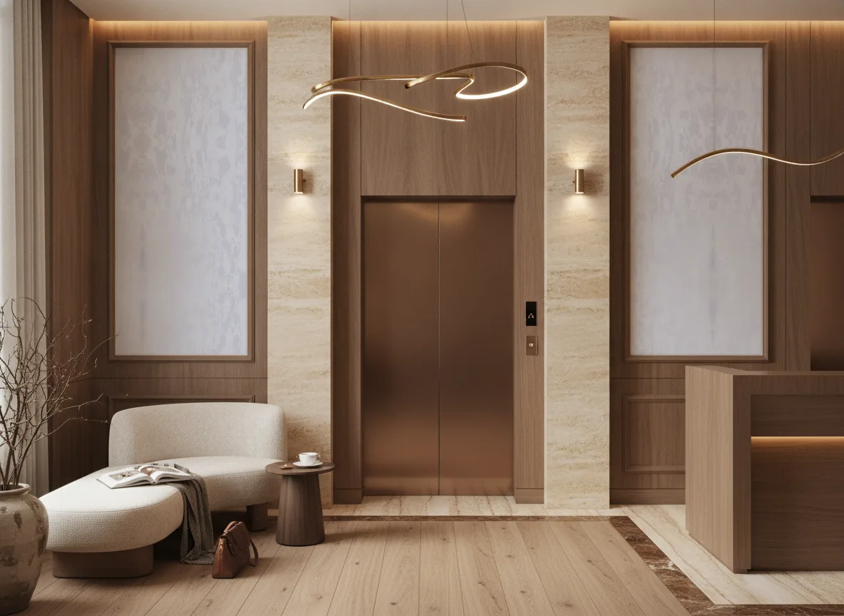 Precioza — Hol przy windach w hotelu — dwie wysokie ramy