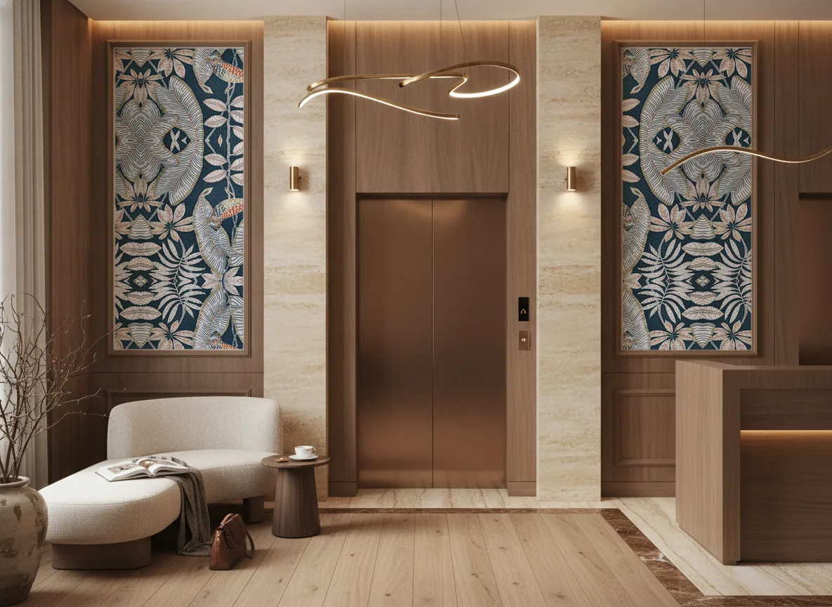 Sibia — Hol przy windach w hotelu — dwie wysokie ramy
