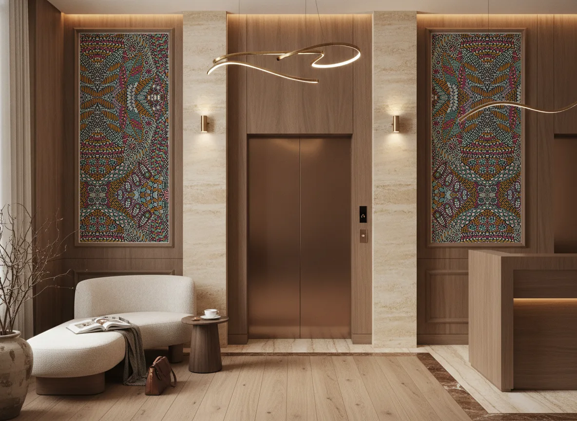 Talavera — Hol przy windach w hotelu — dwie wysokie ramy