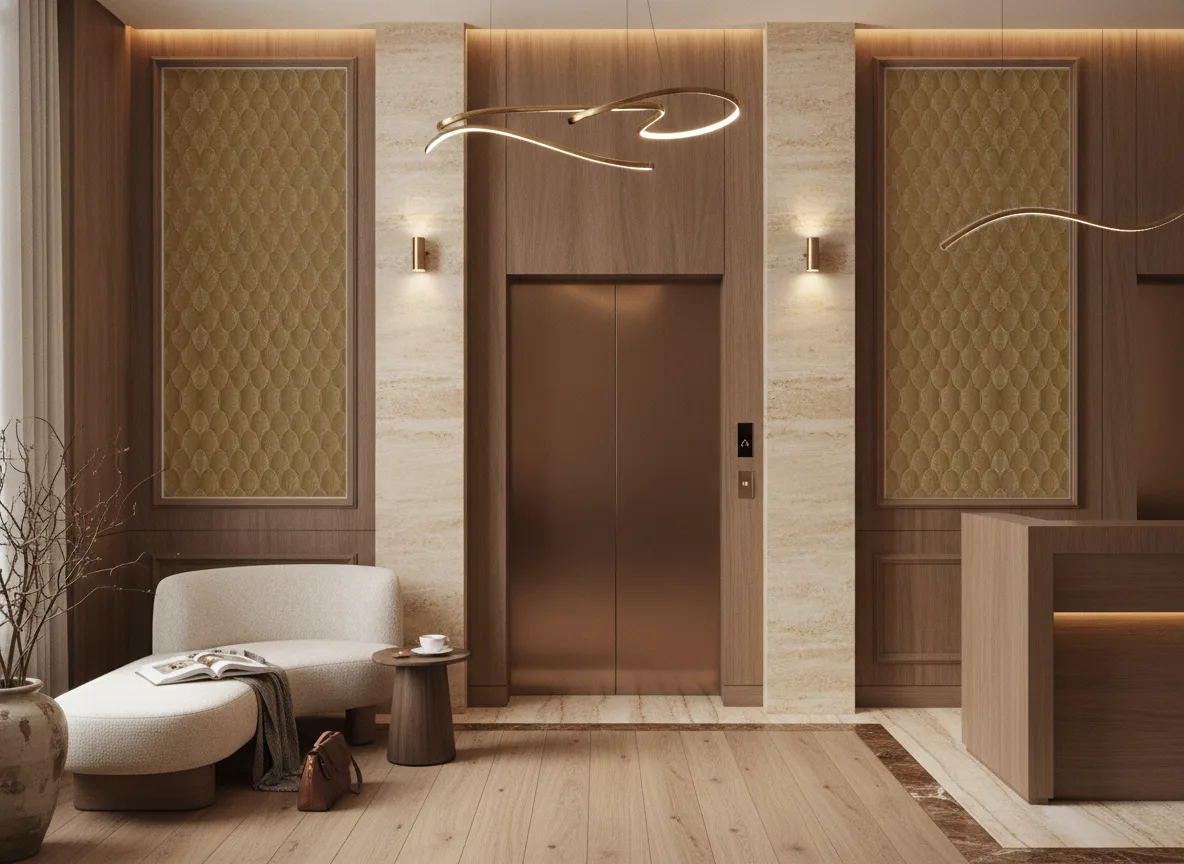 Vendome — Hol przy windach w hotelu — dwie wysokie ramy
