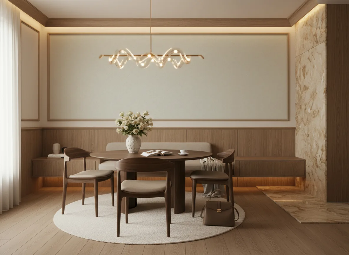 Concept Shimmer — Jadalnia — szerokie pole nad boazerią