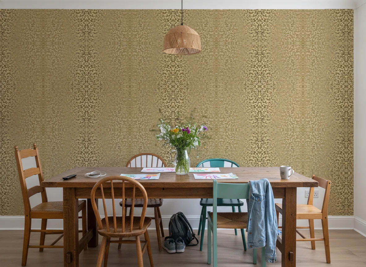 Veladero Textures Metalliques — Jadalnia w domu rodzinnym