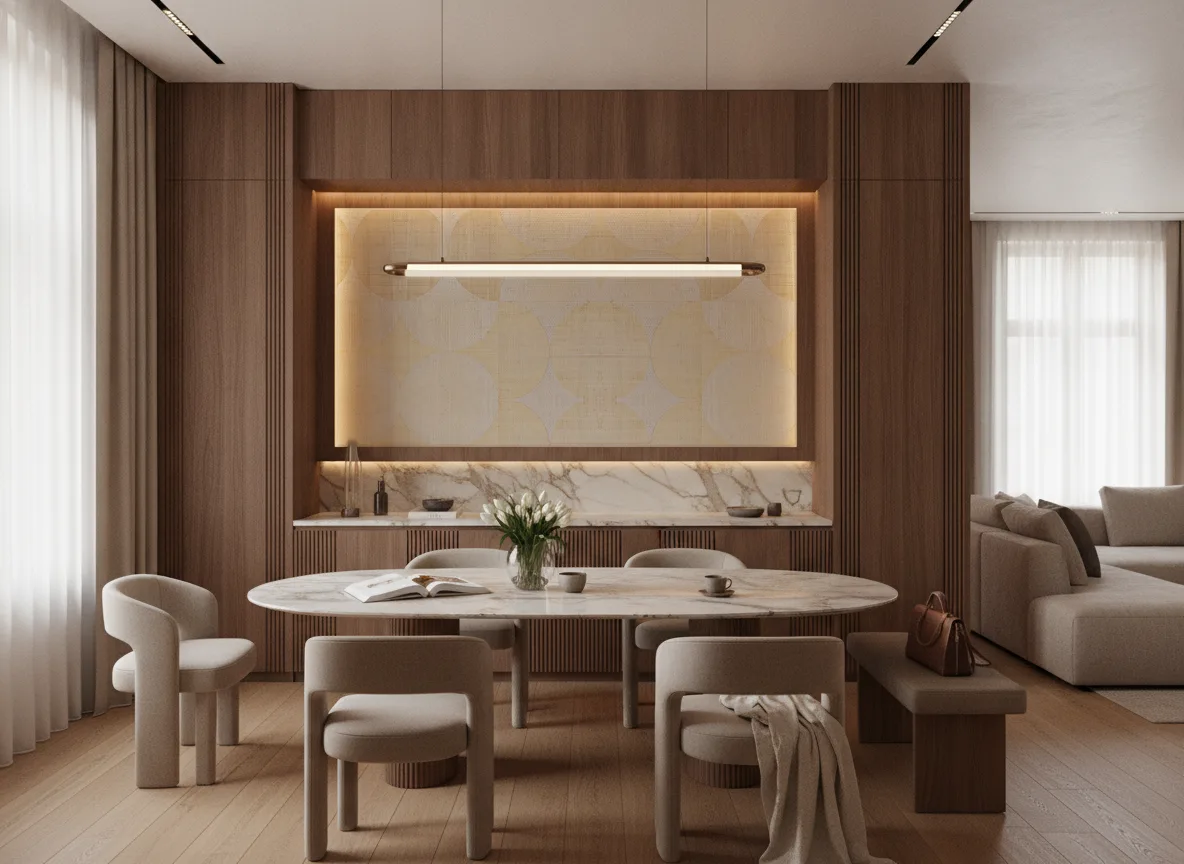 Sumba — Jadalnia — podświetlona wnęka nad kredensem
