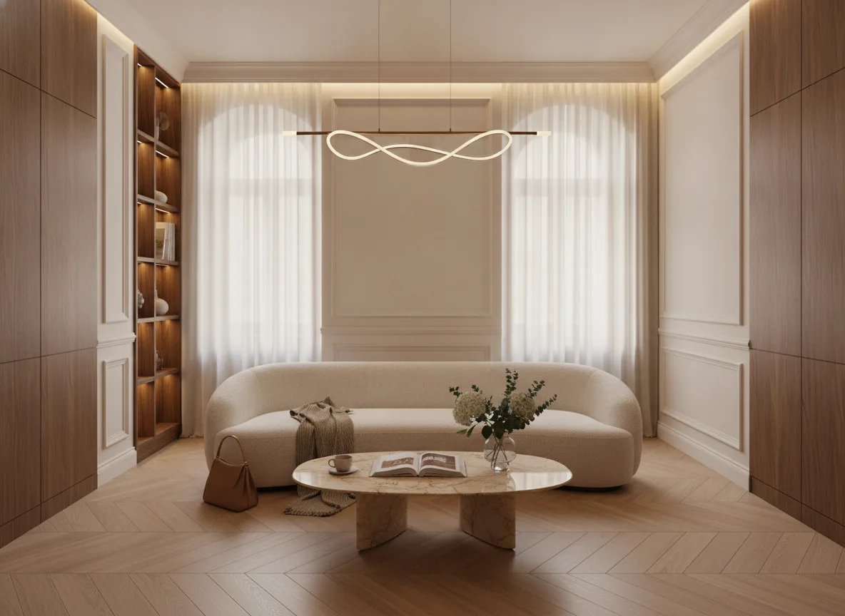 Kira Hikari — Salon w kamienicy — kwatera między oknami