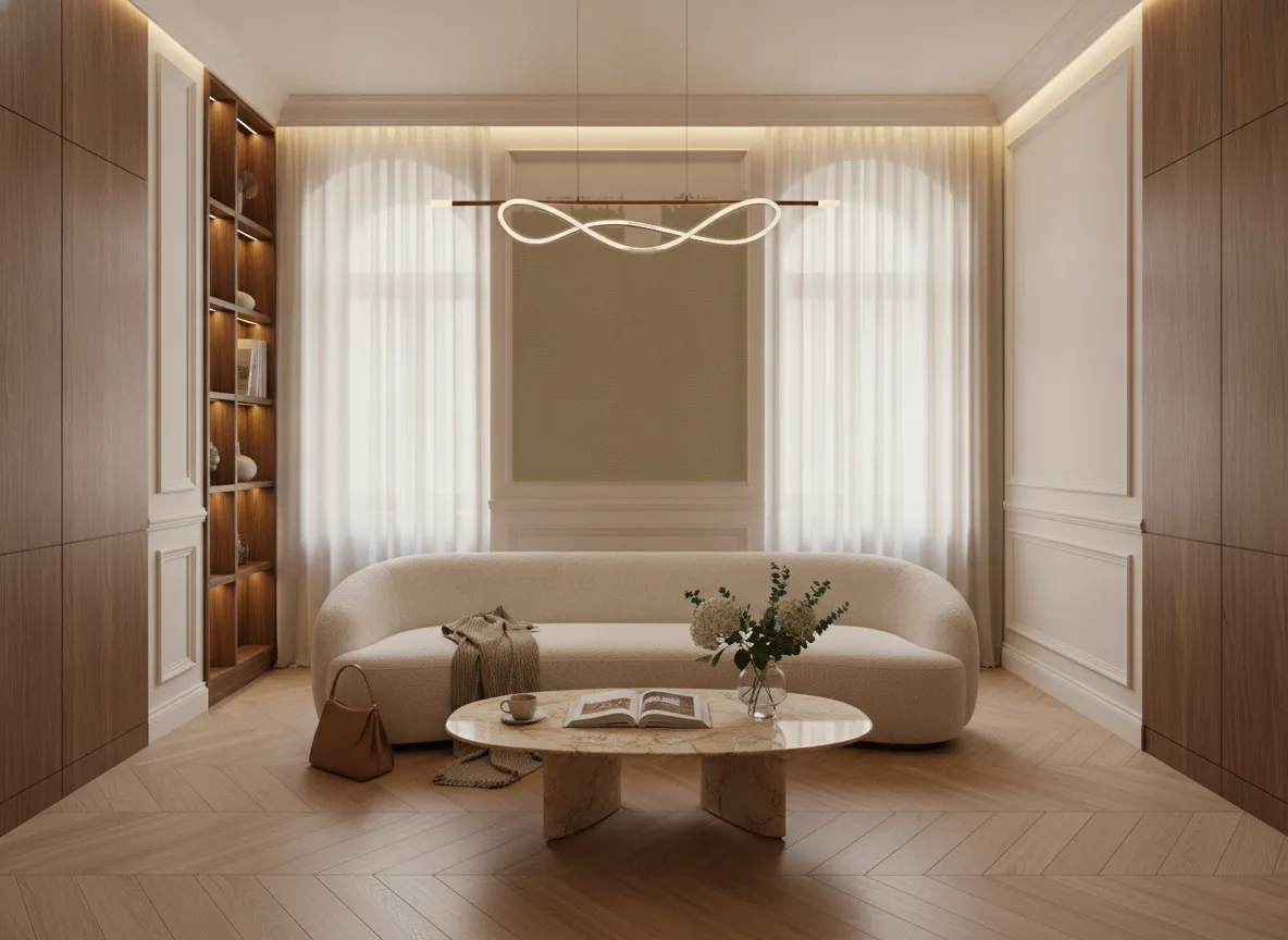 Lore Nature Precieuse – Textures — Salon w kamienicy — kwatera między oknami