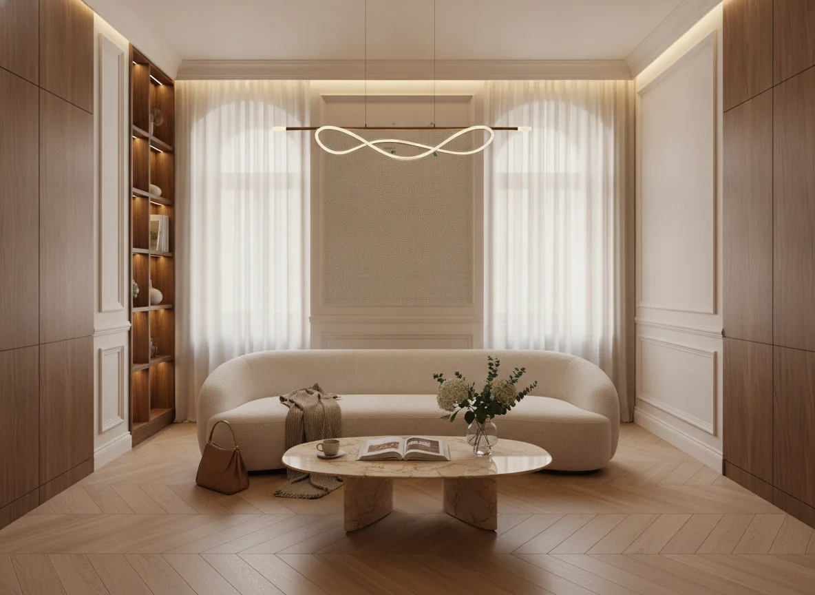 Printemps Viennois — Salon w kamienicy — kwatera między oknami