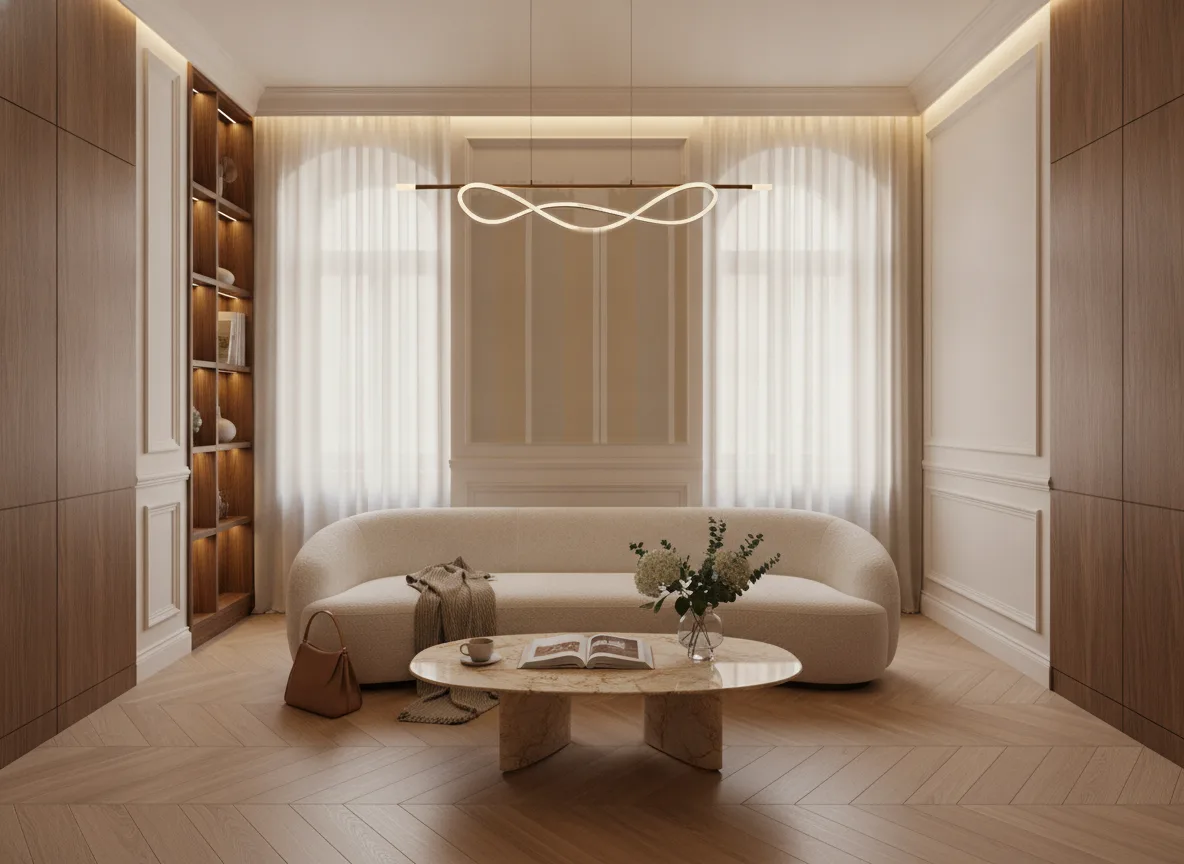 Sinopia — Salon w kamienicy — kwatera między oknami