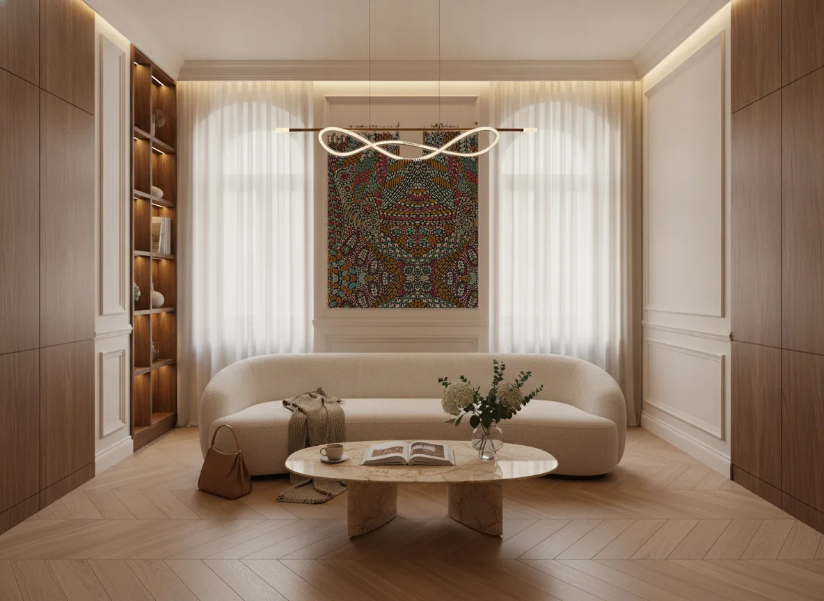 Talavera — Salon w kamienicy — kwatera między oknami