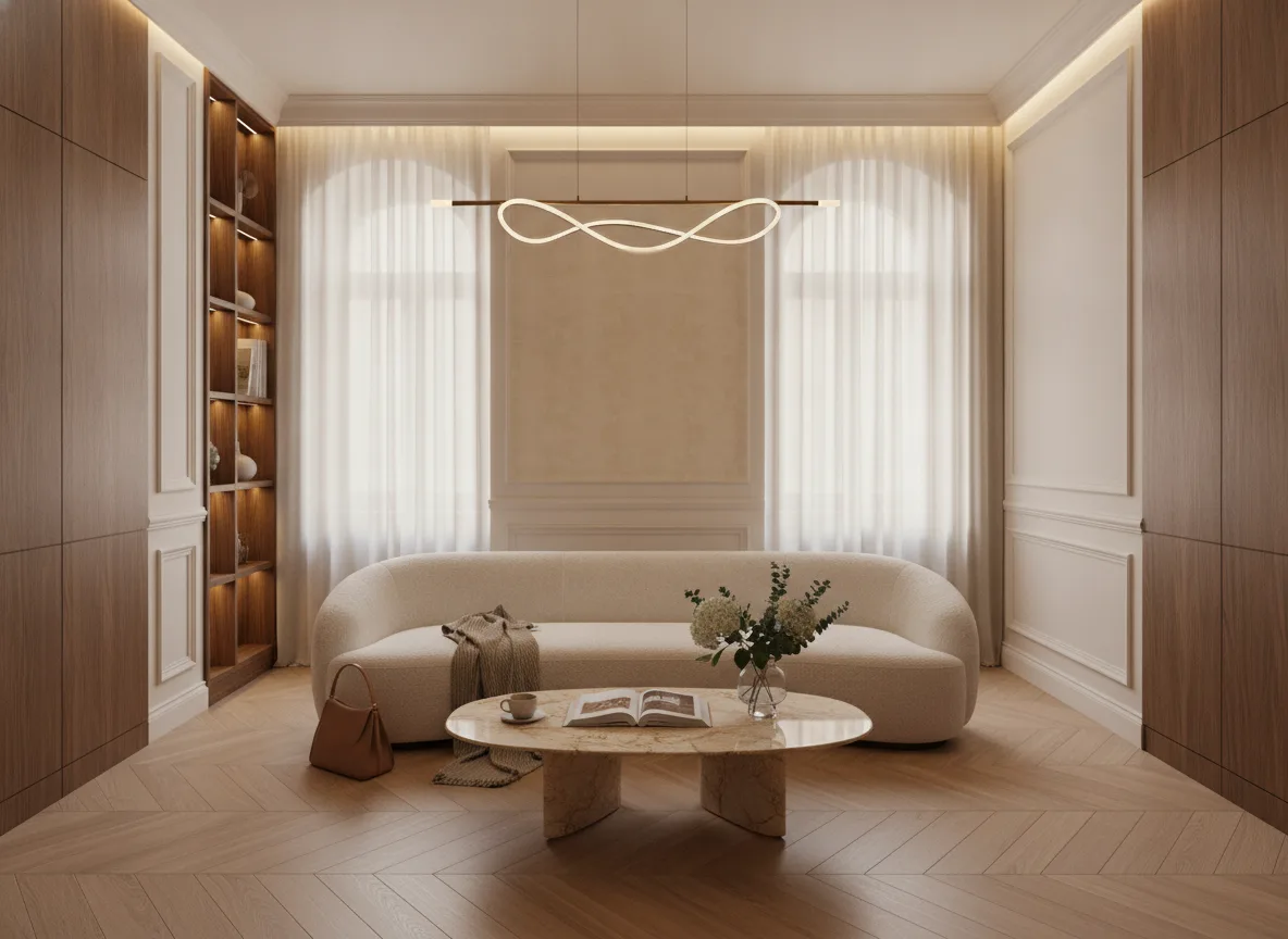 Zumaia Texture Cerame — Salon w kamienicy — kwatera między oknami