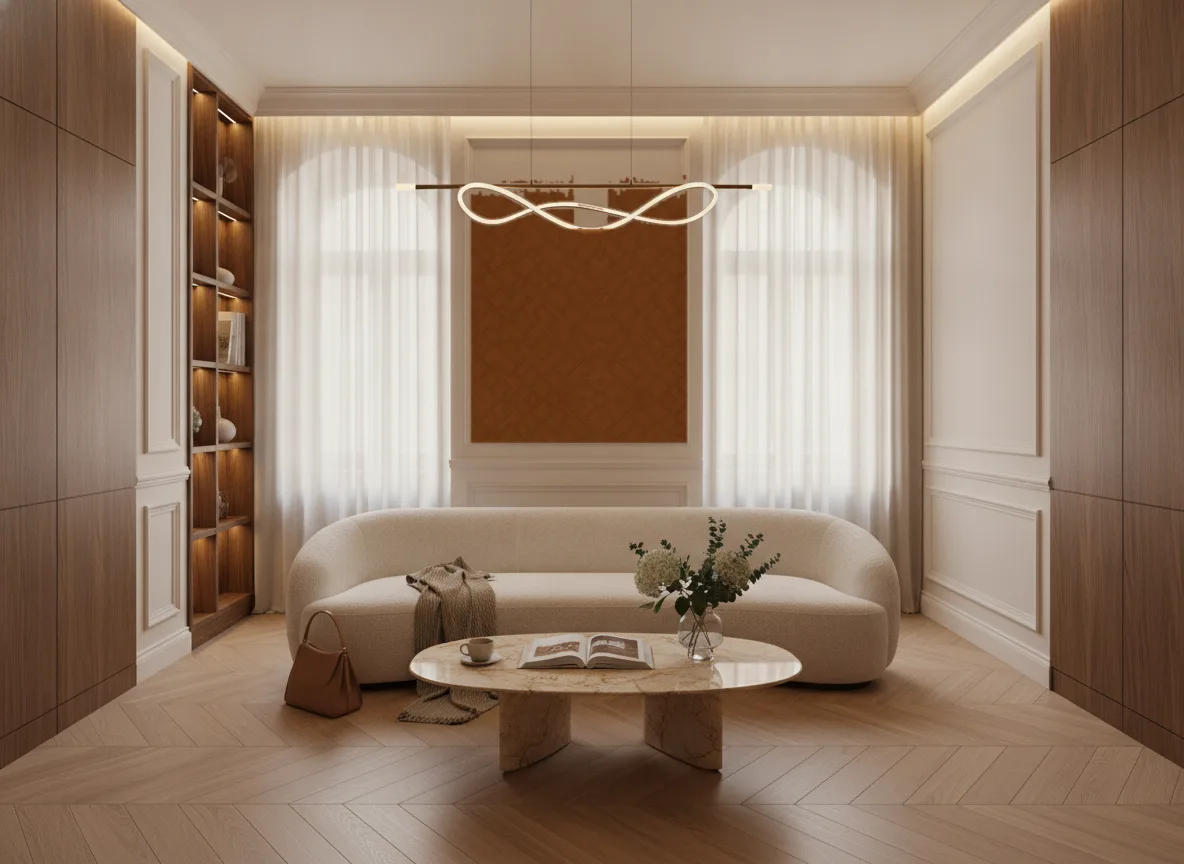 Dedale — Salon w kamienicy — kwatera między oknami