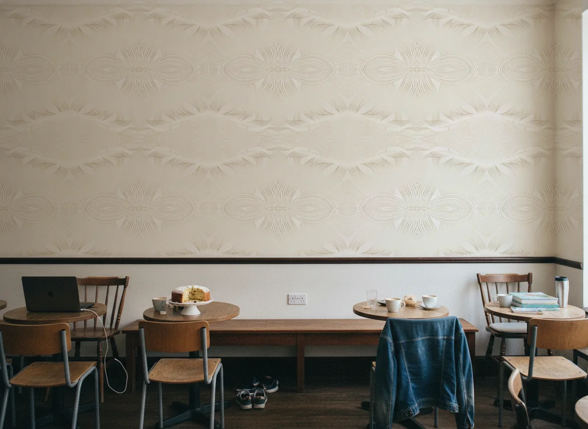 Leontine — Kawiarnia osiedlowa — ściana nad ławą