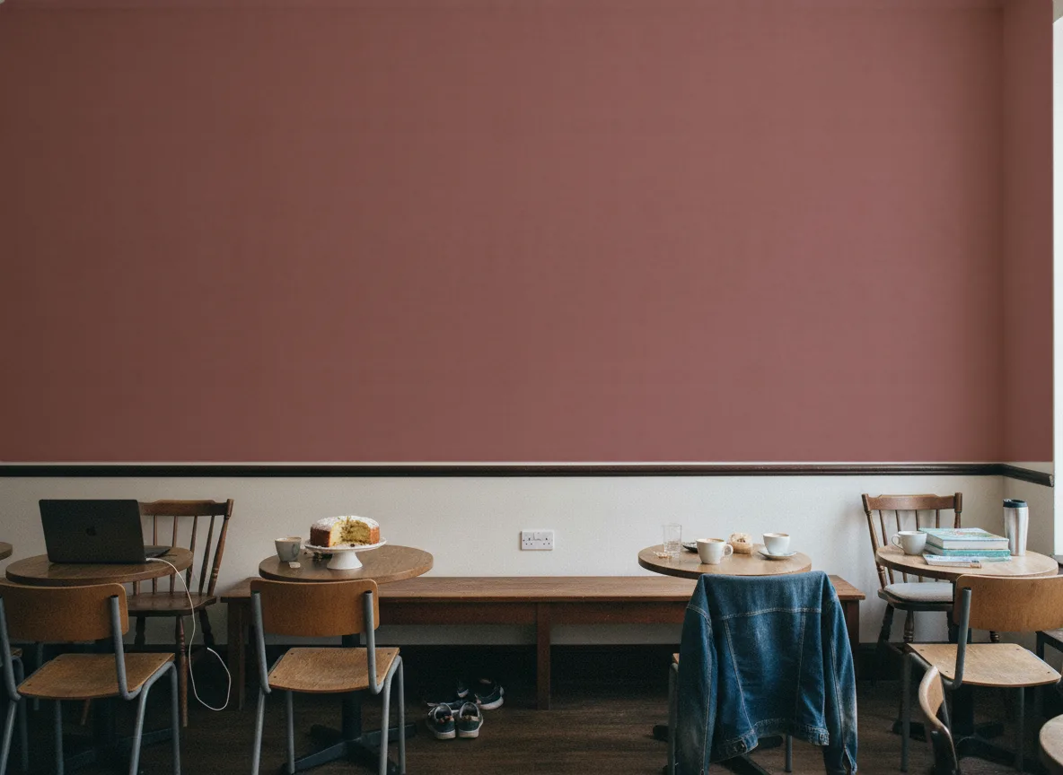 Eos Color 3 — Kawiarnia osiedlowa — ściana nad ławą