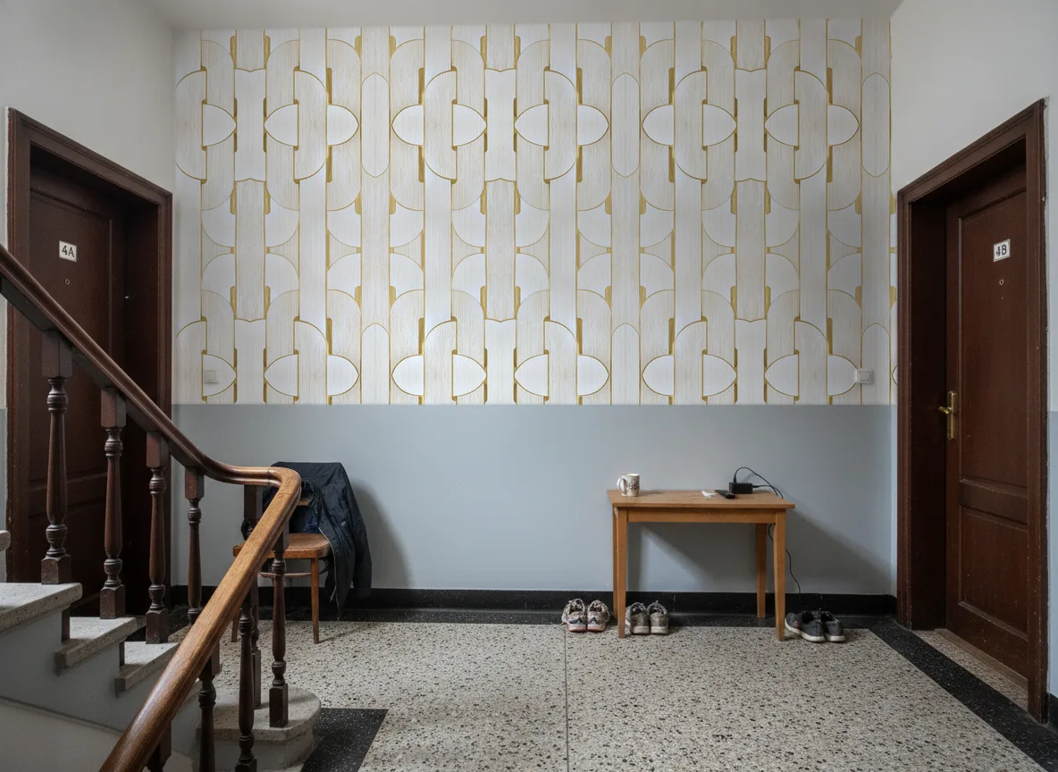 Ikopa — Klatka schodowa w kamienicy — podest