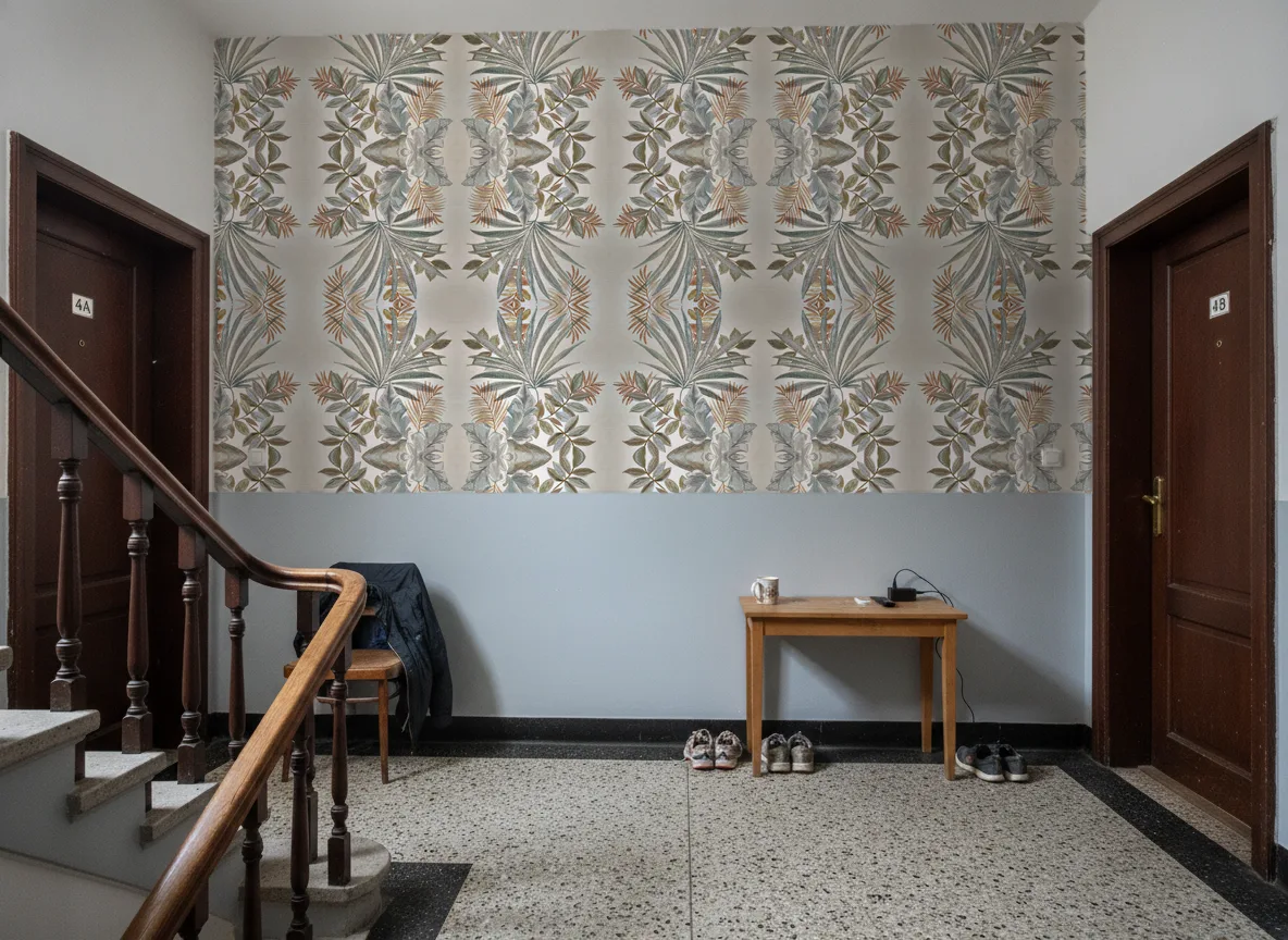 Jardin Ephemere — Klatka schodowa w kamienicy — podest