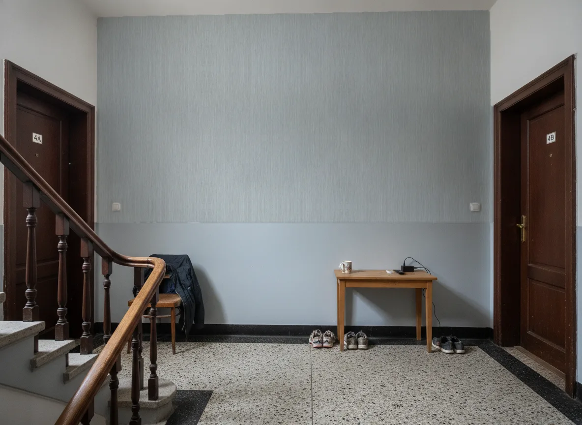 Le Bois — Klatka schodowa w kamienicy — podest