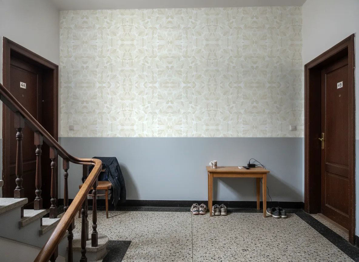 Lontara — Klatka schodowa w kamienicy — podest