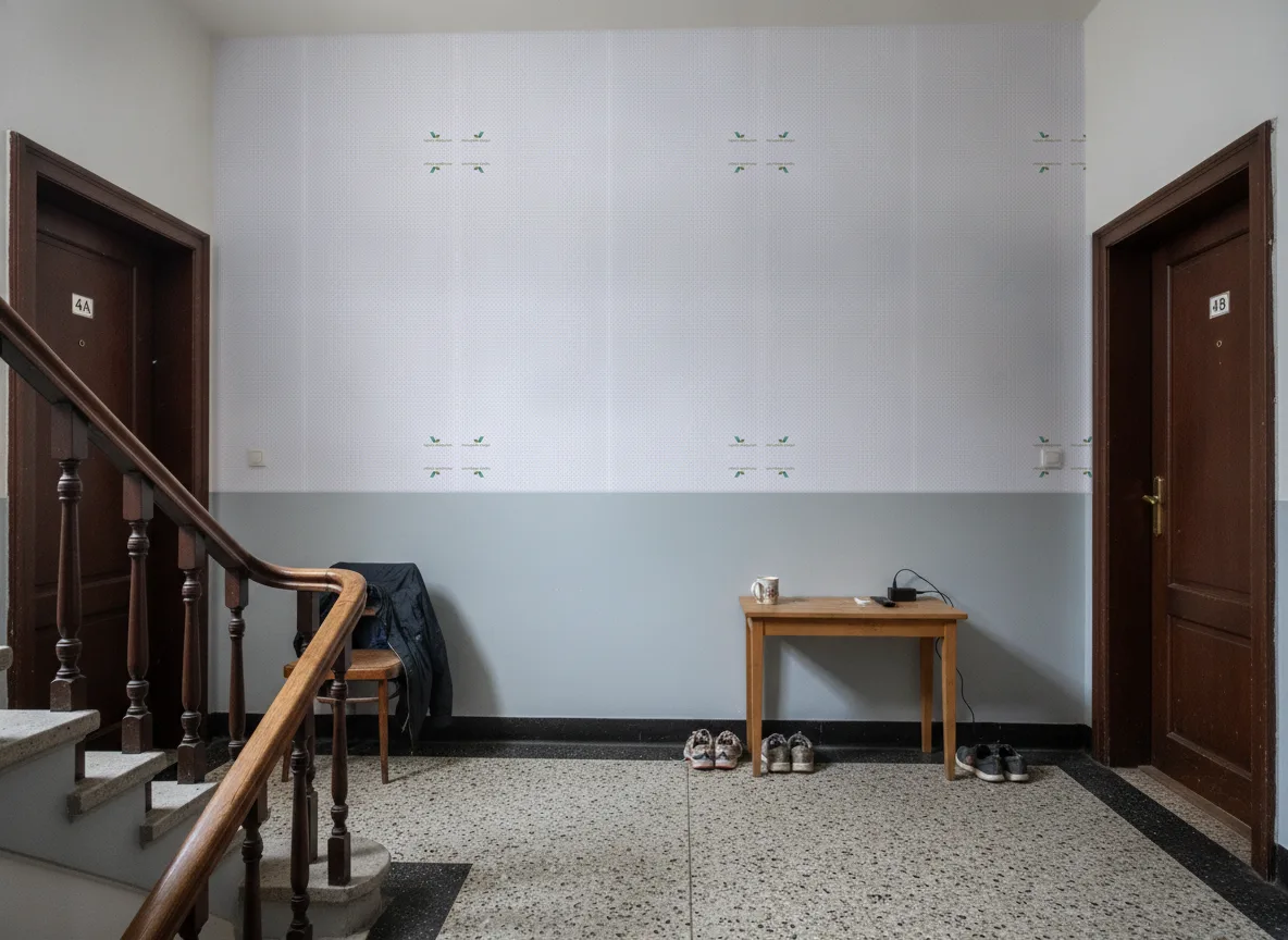 Montjoie Misura — Klatka schodowa w kamienicy — podest