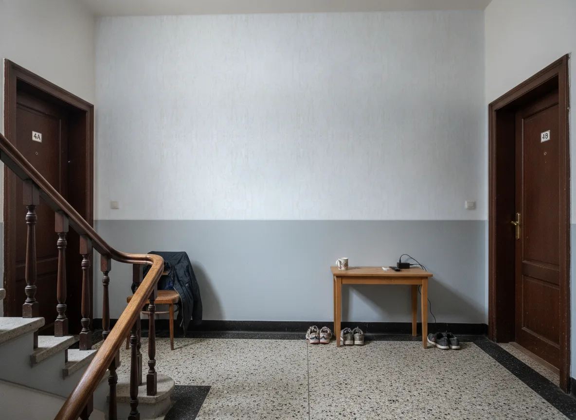 Palatino — Klatka schodowa w kamienicy — podest