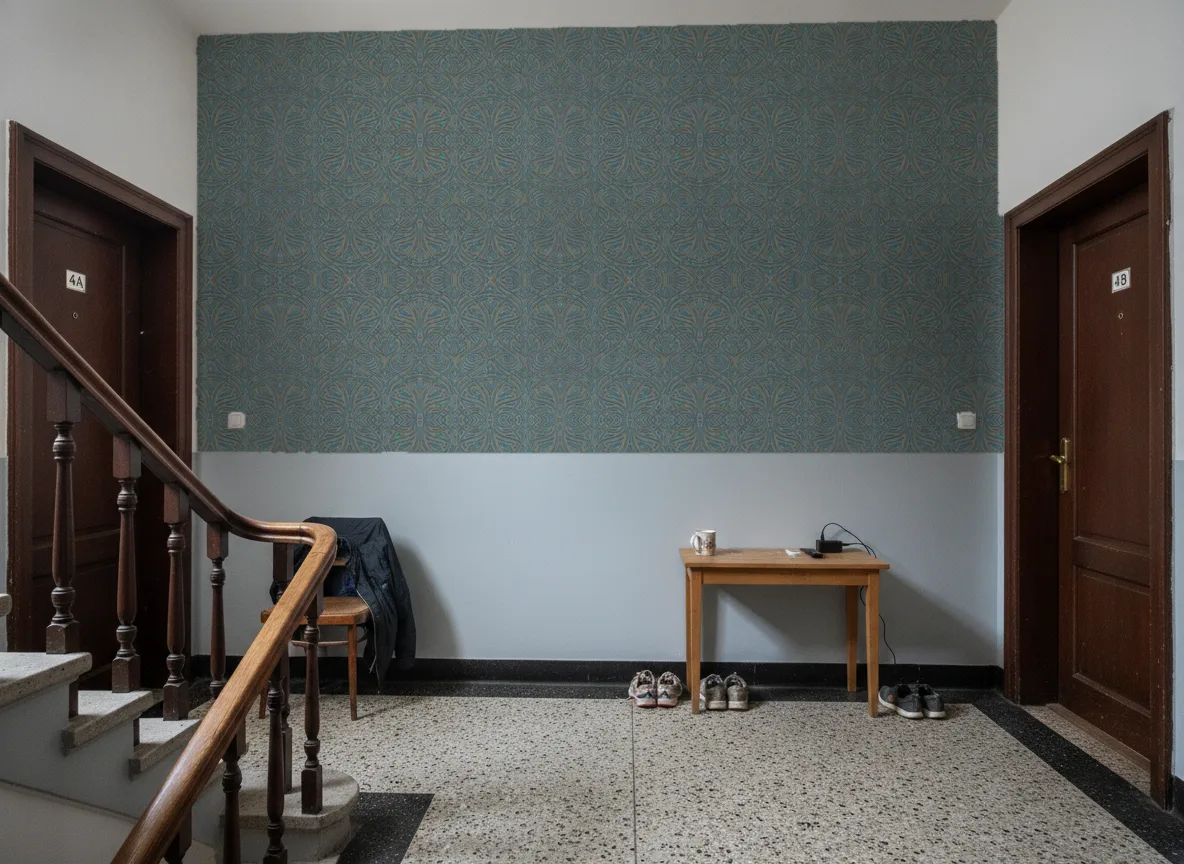 Rabat Mansour — Klatka schodowa w kamienicy — podest