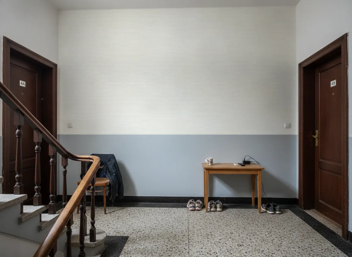 Tatami — Klatka schodowa w kamienicy — podest