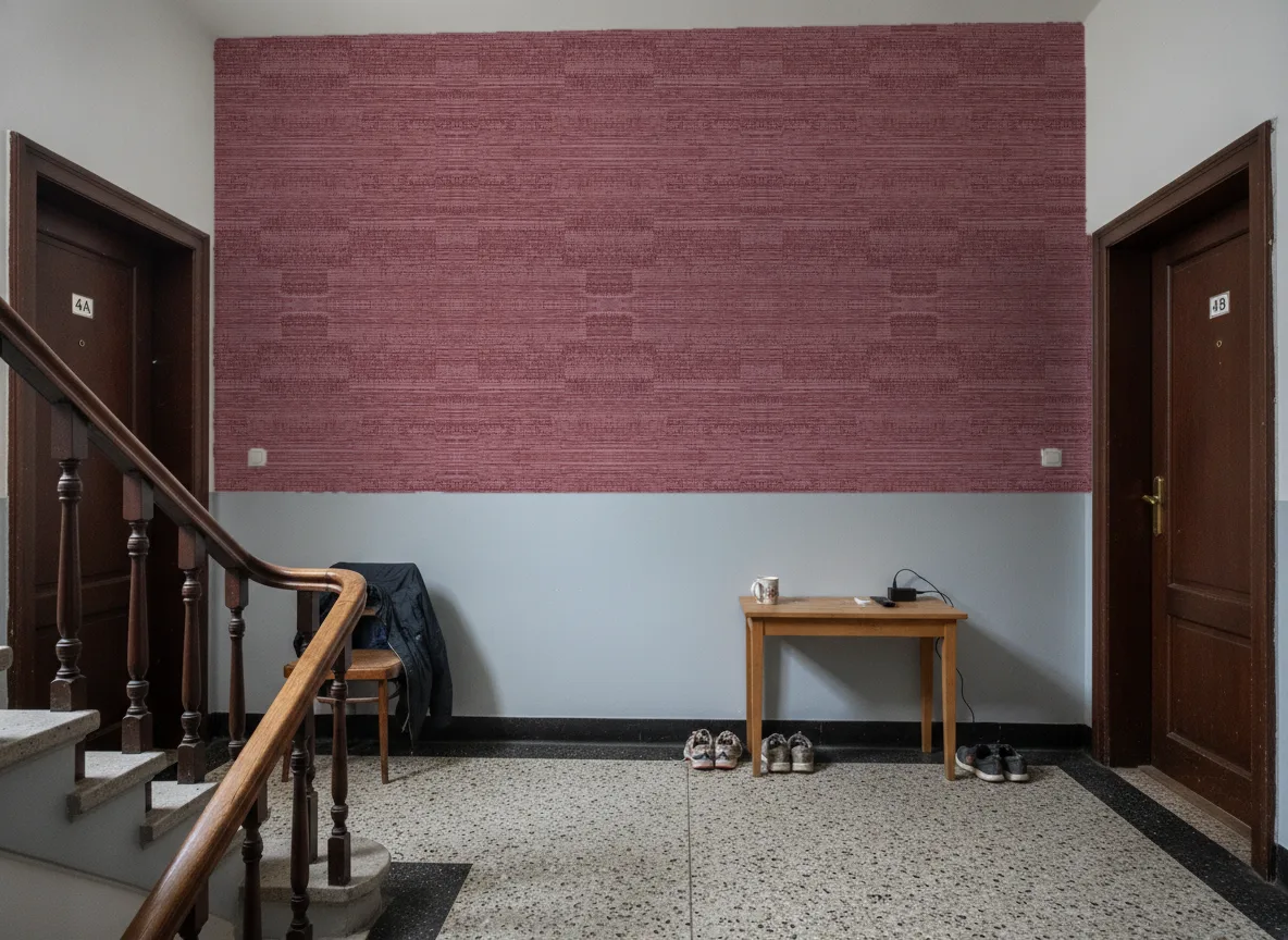 Madikeri — Klatka schodowa w kamienicy — podest