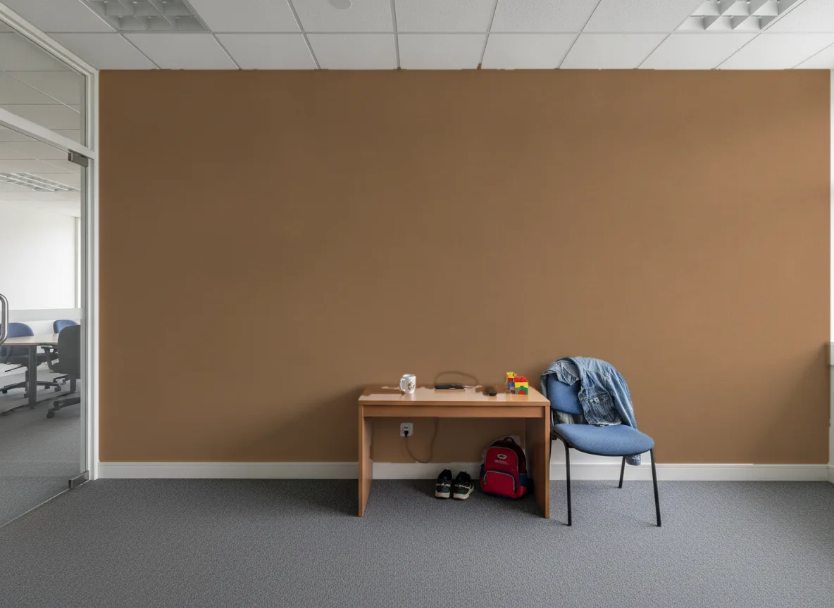 Minimalistyczna metaliczna — Korytarz w biurowcu