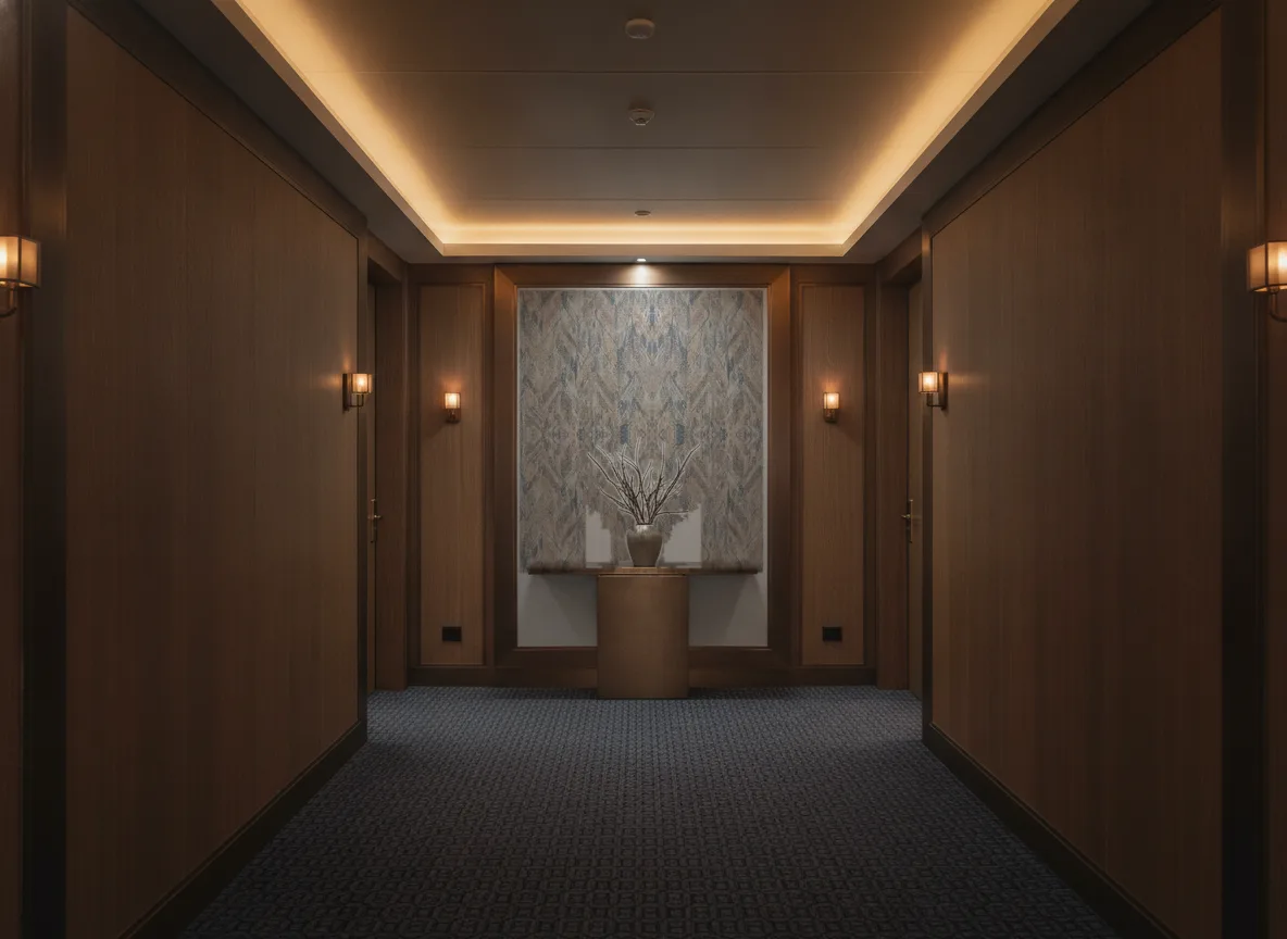 Arapaho — Ciemny korytarz hotelowy — ściana na końcu