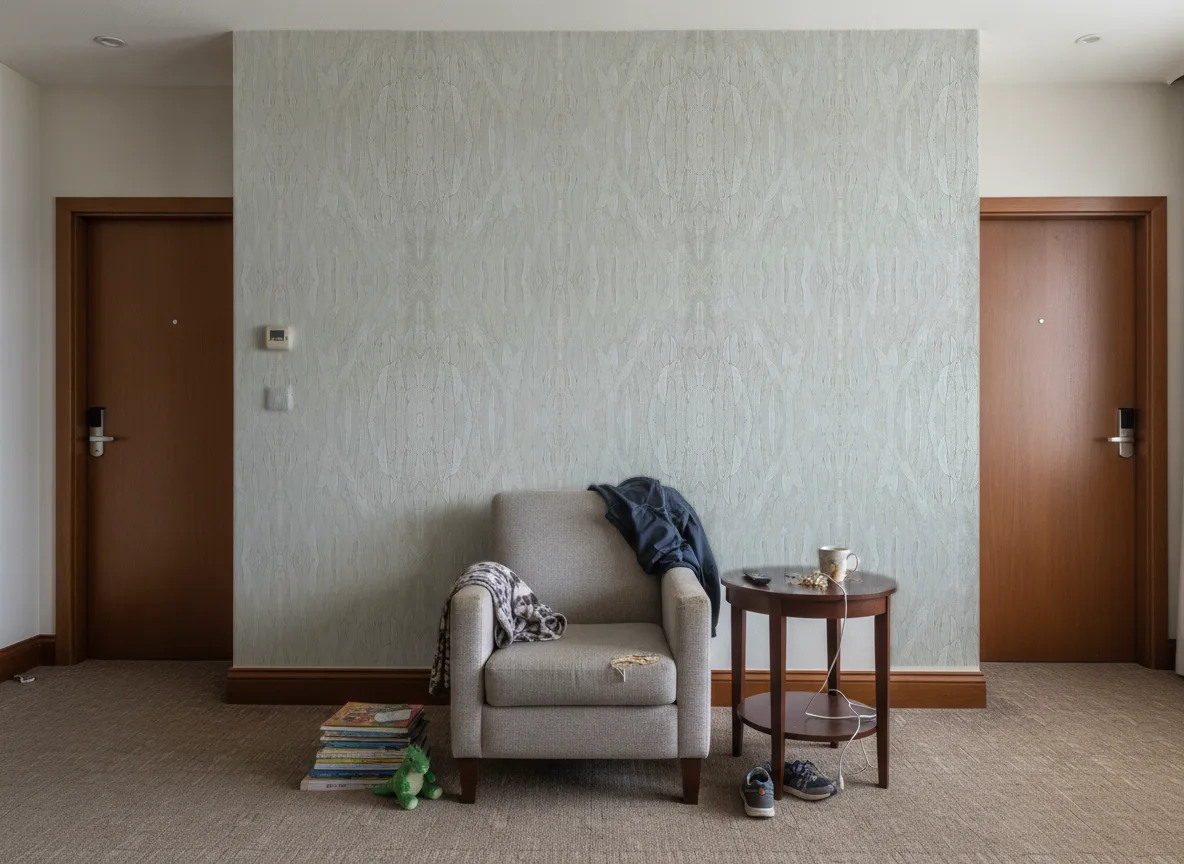 Cinerea Nature Precieuse – Textures — Korytarz hotelowy — ściana między drzwiami