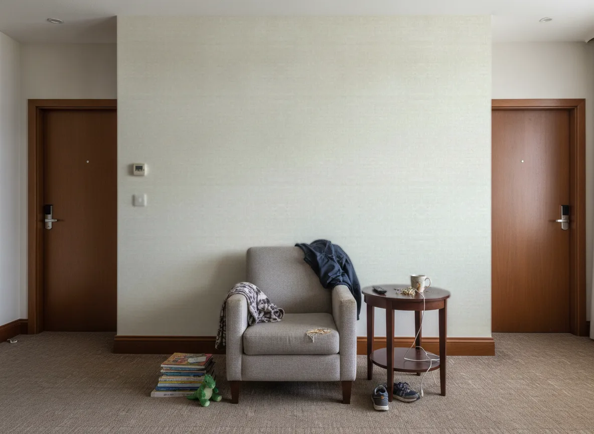 Faenza Texture Cerame — Korytarz hotelowy — ściana między drzwiami