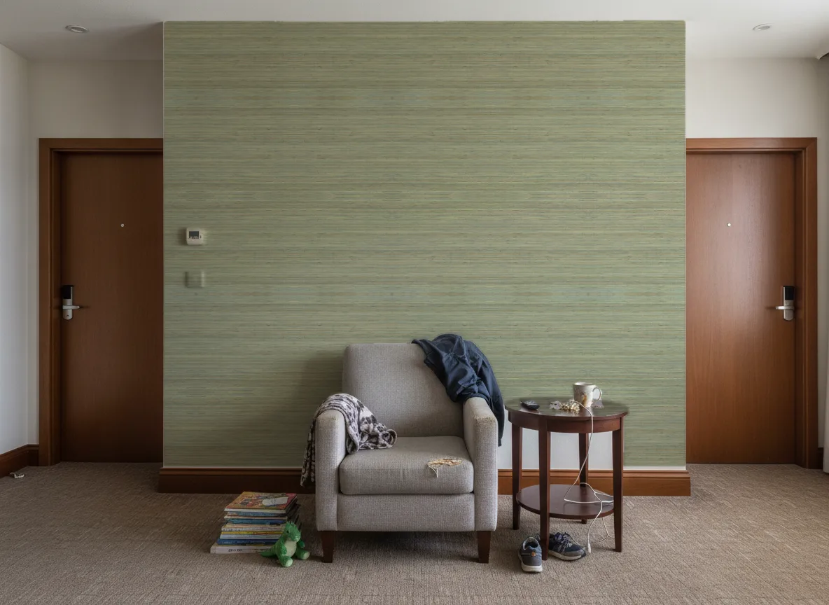 Seagrass — Korytarz hotelowy — ściana między drzwiami