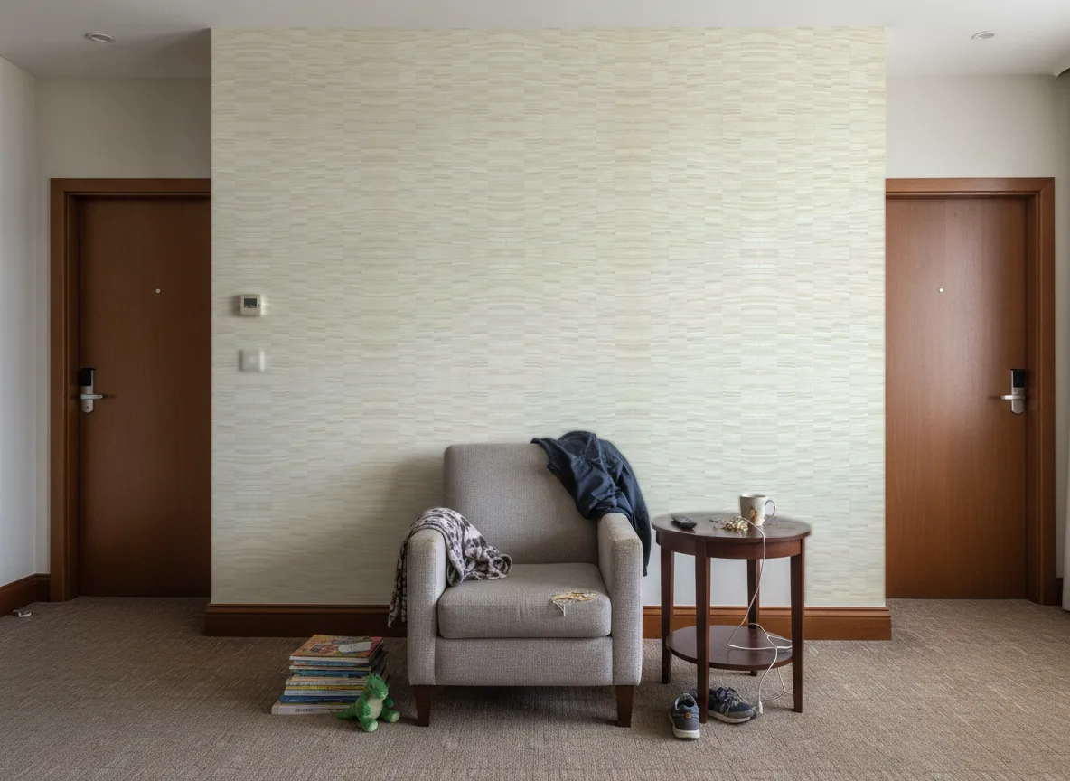Stylosa Nature Precieuse – Textures — Korytarz hotelowy — ściana między drzwiami