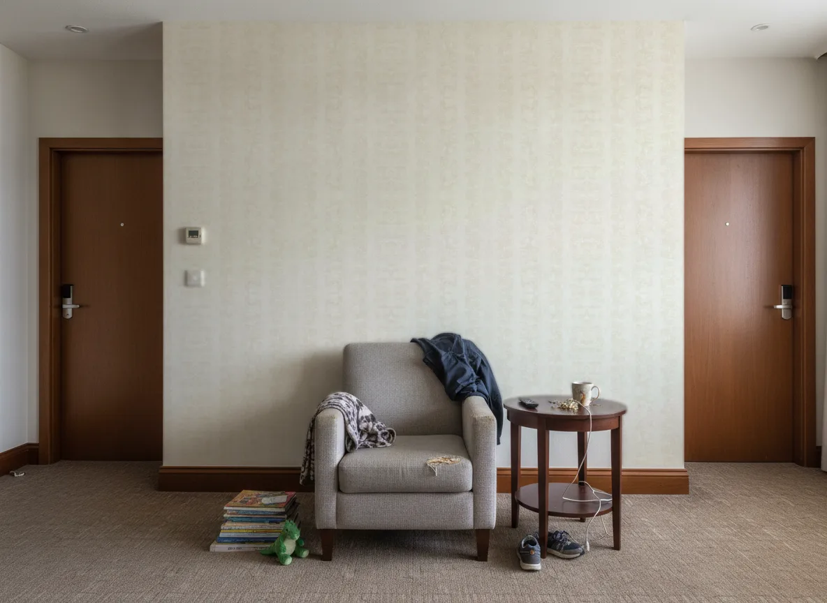 Zumaia Texture Cerame — Korytarz hotelowy — ściana między drzwiami