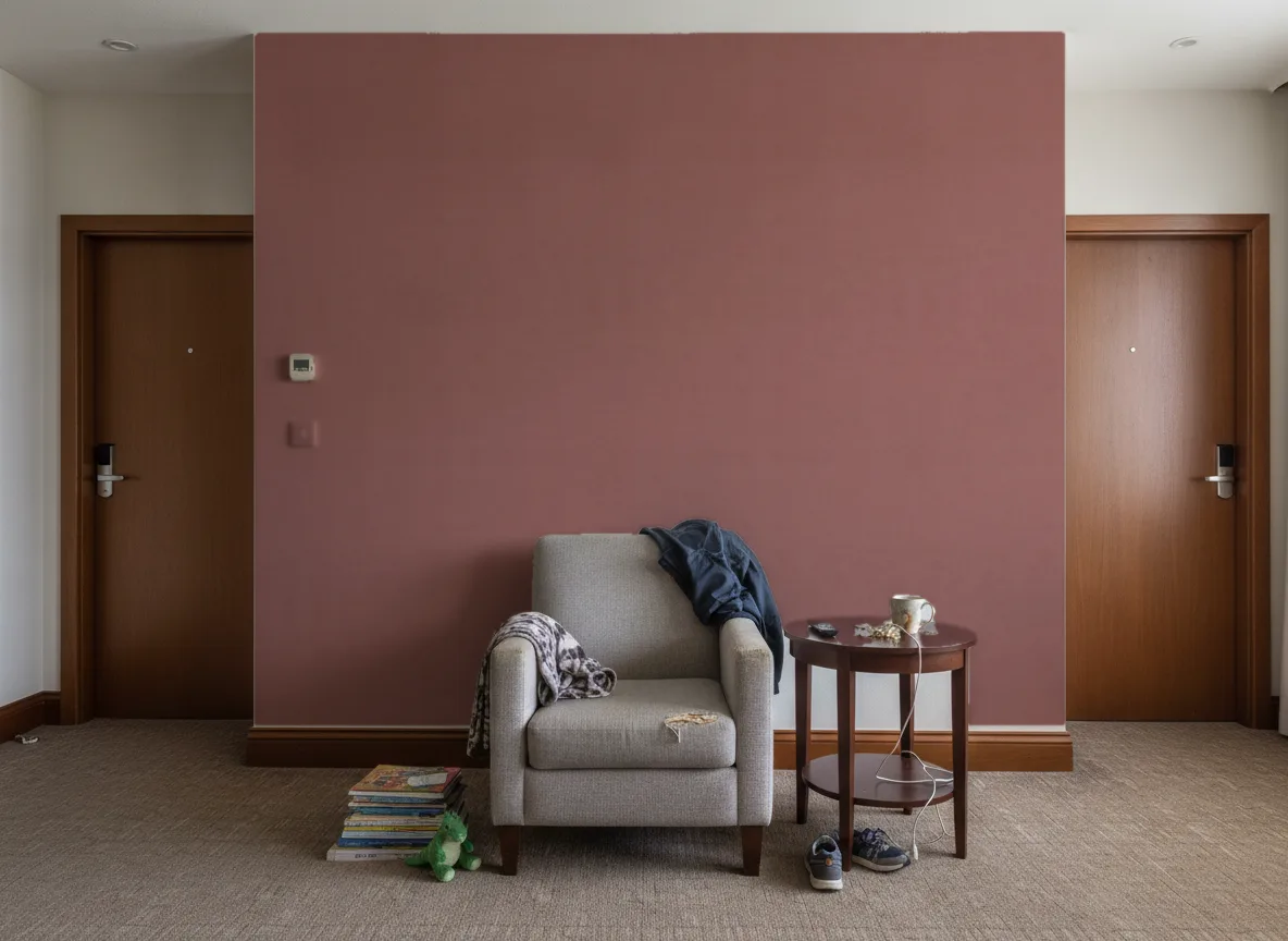 Eos Color 3 — Korytarz hotelowy — ściana między drzwiami