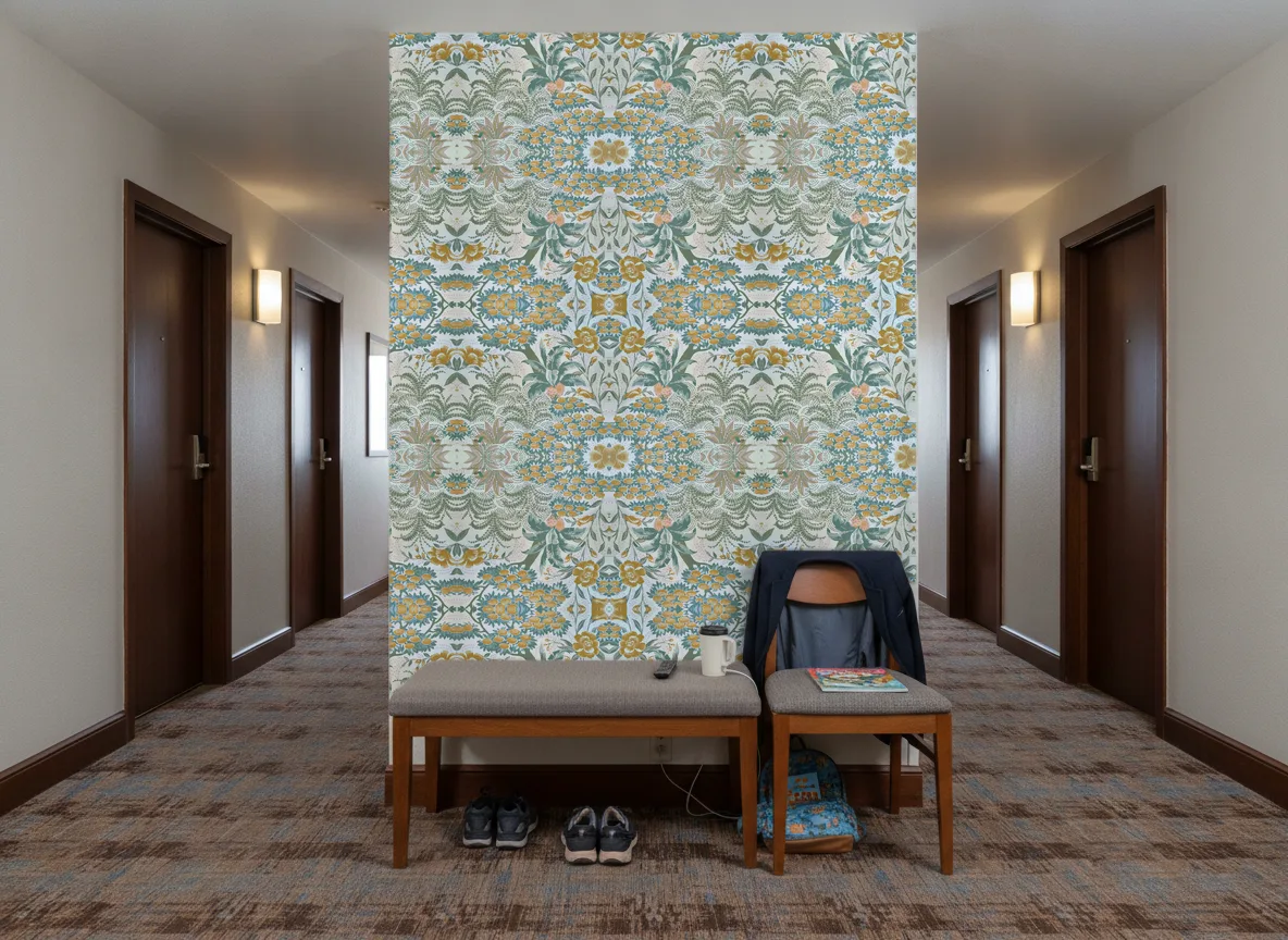 Alba Ete Indien — Korytarz hotelowy — ściana na końcu