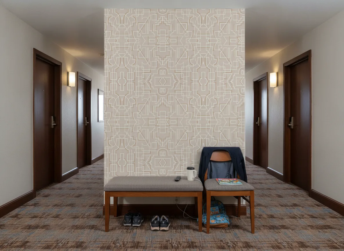 Alexander — Korytarz hotelowy — ściana na końcu