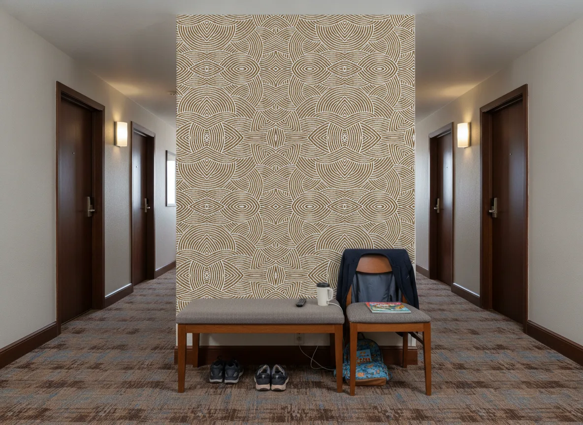 Assouan — Korytarz hotelowy — ściana na końcu