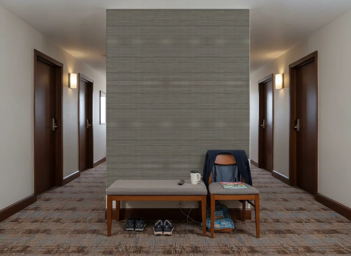 Bambou — Korytarz hotelowy — ściana na końcu