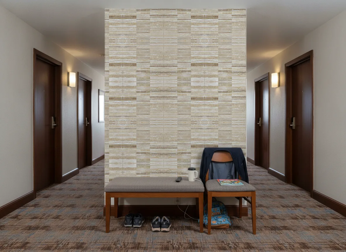 Bananier — Korytarz hotelowy — ściana na końcu
