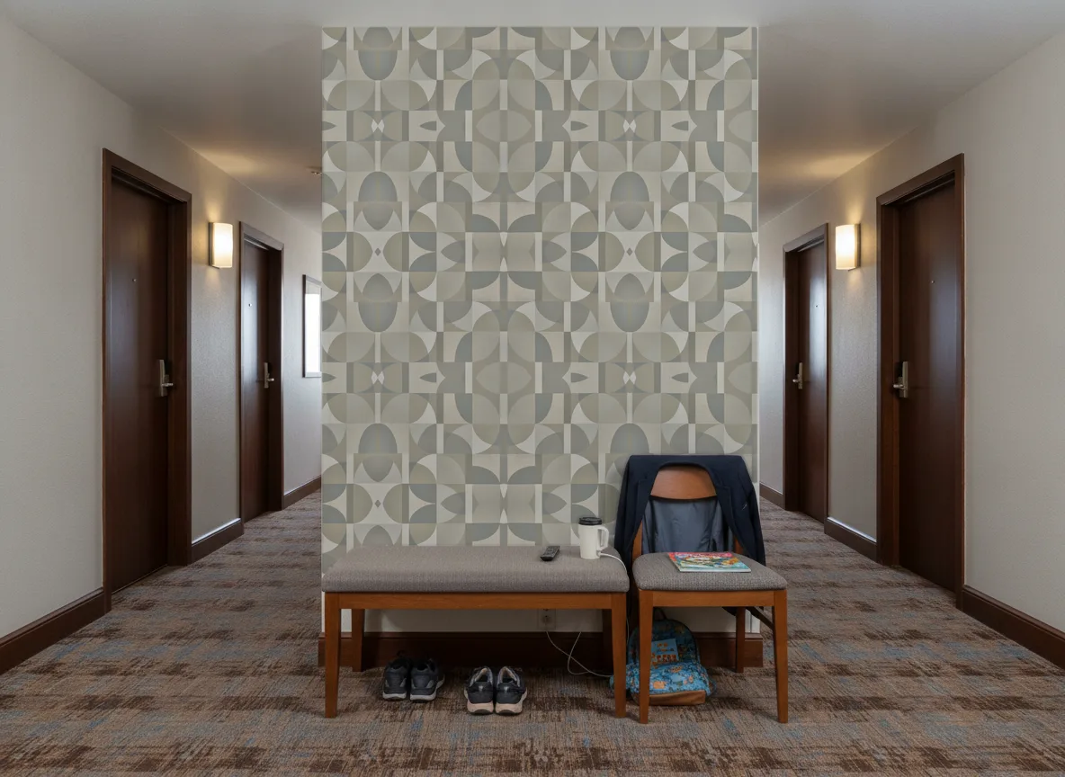 Barillet Faubourg des Lumieres — Korytarz hotelowy — ściana na końcu