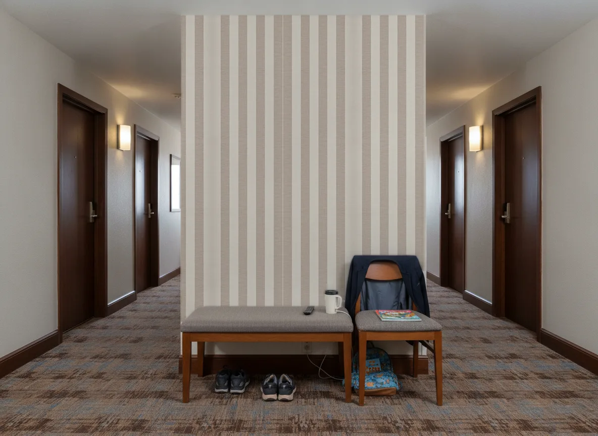 Beausoleil — Korytarz hotelowy — ściana na końcu