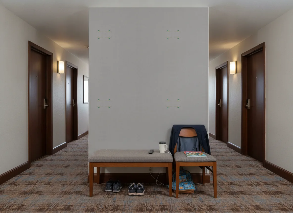Blossom — Korytarz hotelowy — ściana na końcu