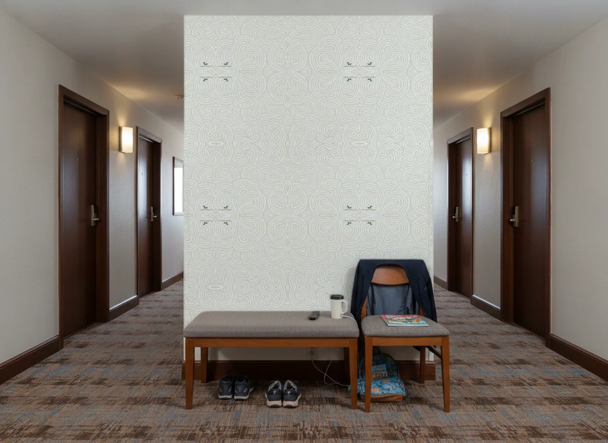 Cascade Ete Indien — Korytarz hotelowy — ściana na końcu