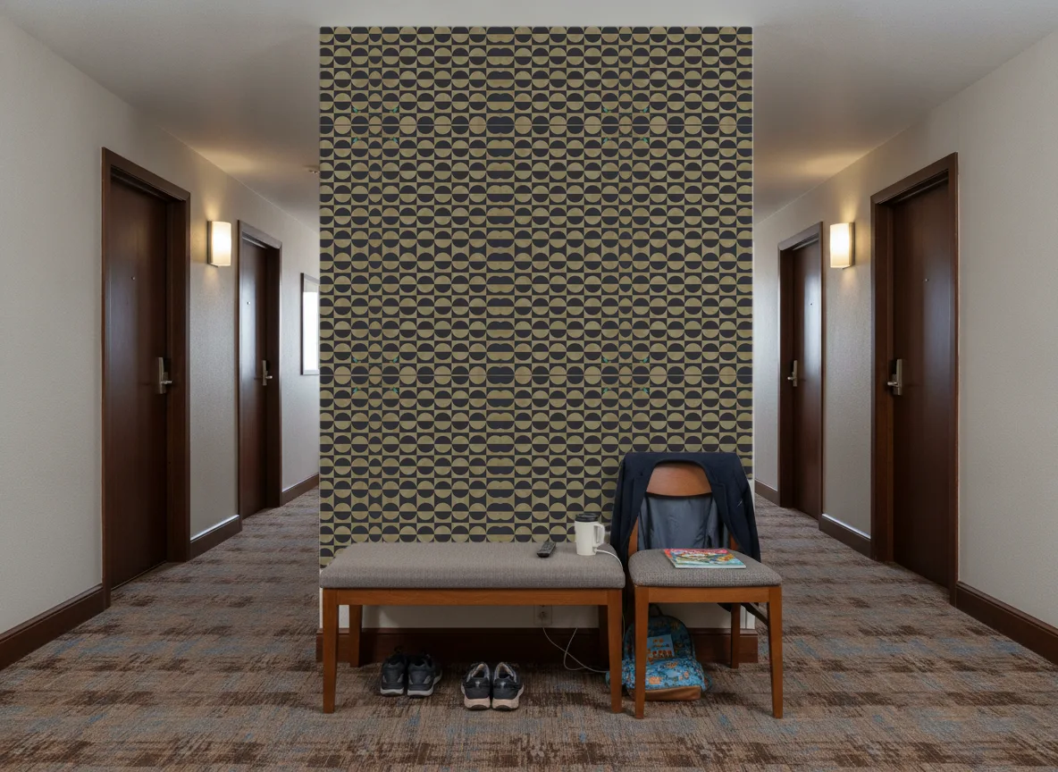 Circles Delta — Korytarz hotelowy — ściana na końcu