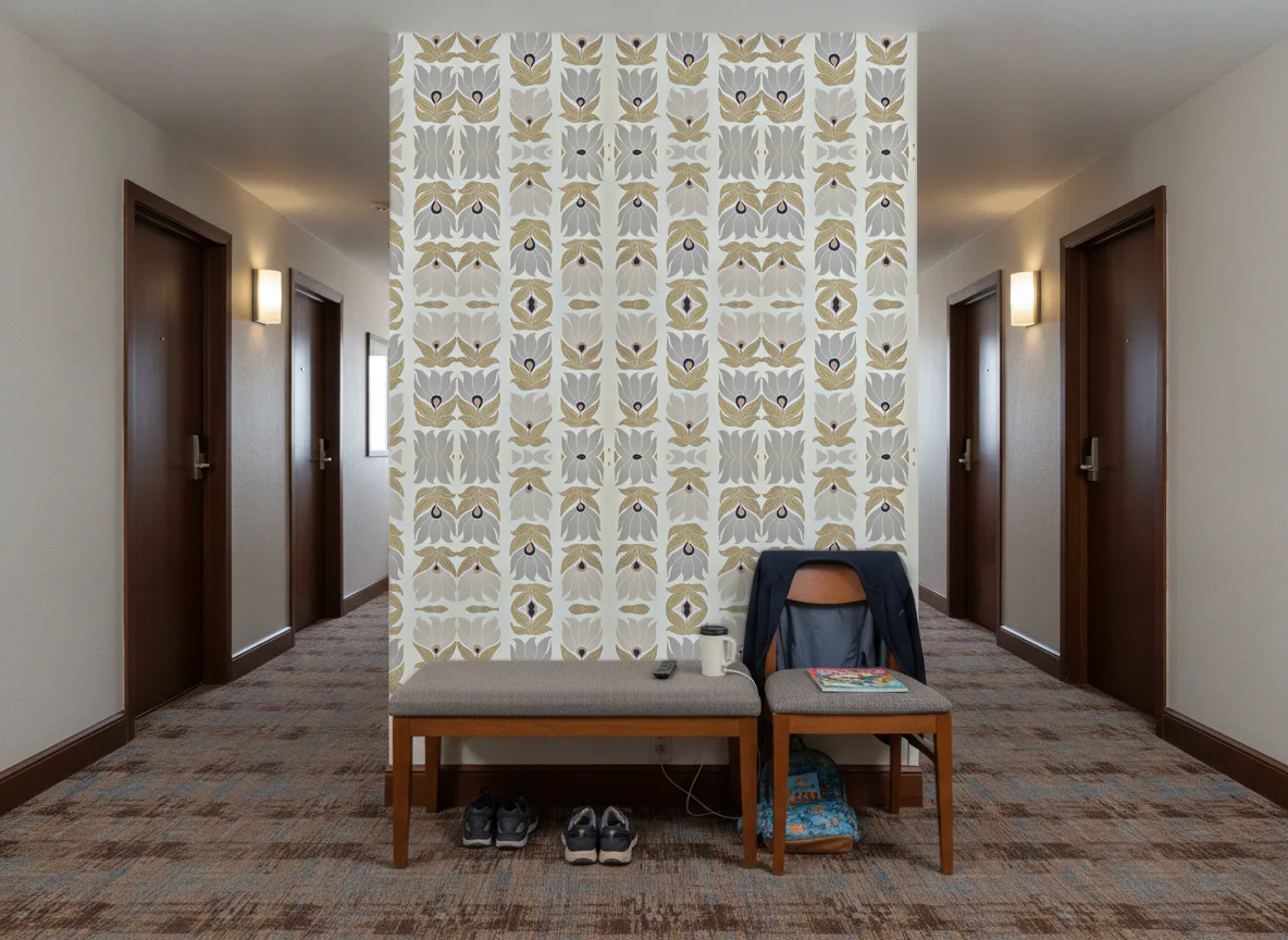 Dauphine — Korytarz hotelowy — ściana na końcu