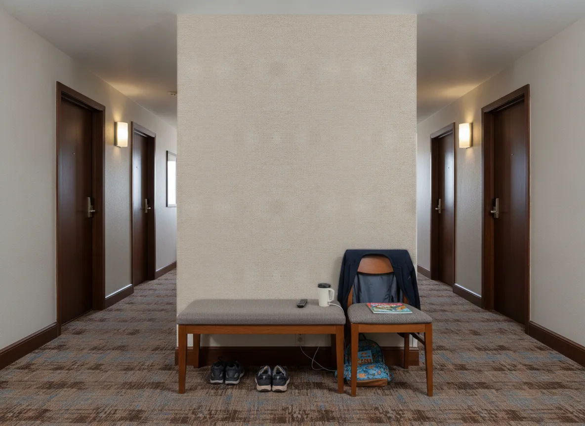 Elbert — Korytarz hotelowy — ściana na końcu