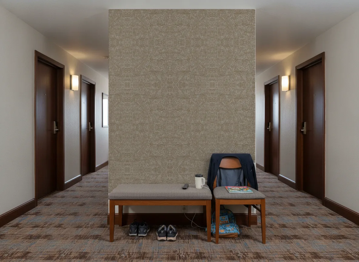 Filea Linessence — Korytarz hotelowy — ściana na końcu