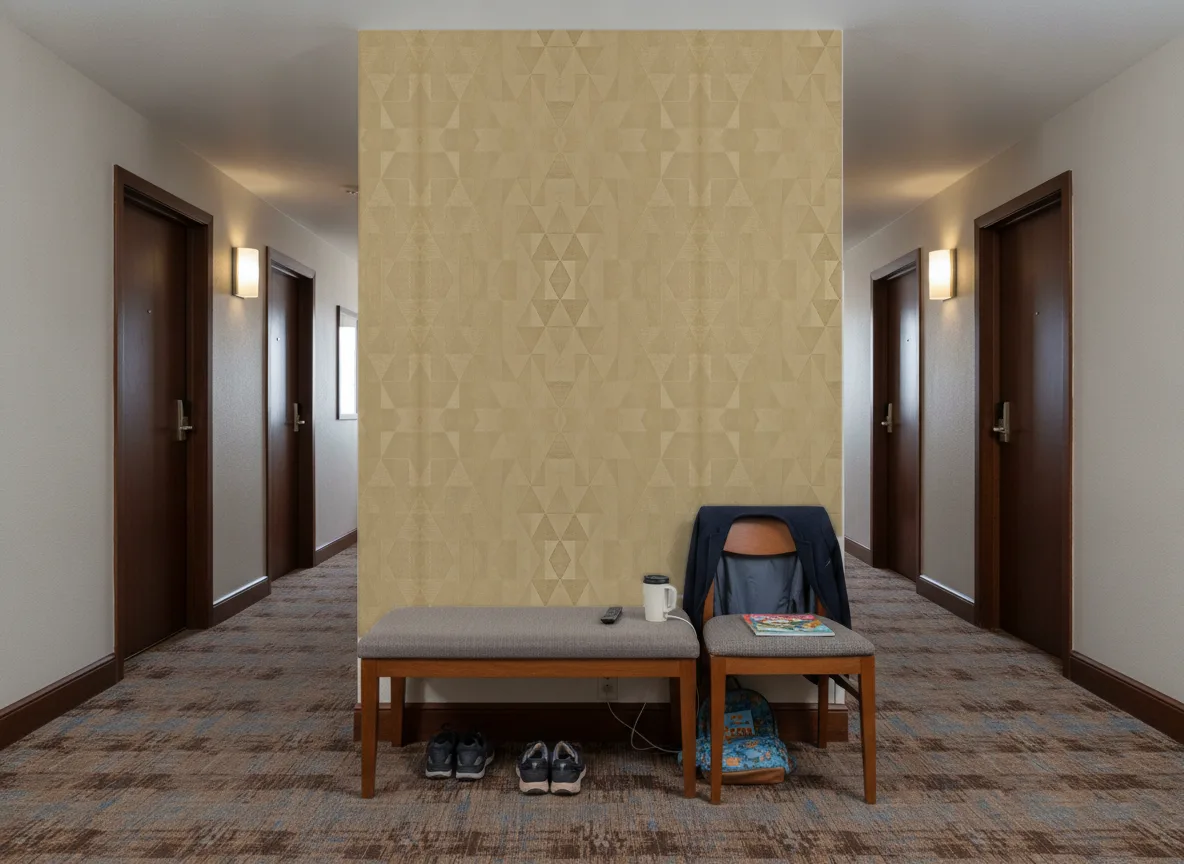 Iquira Textures Metalliques — Korytarz hotelowy — ściana na końcu
