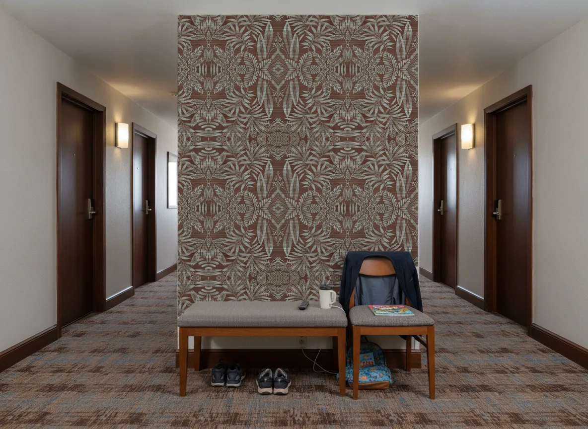 Mandrare — Korytarz hotelowy — ściana na końcu