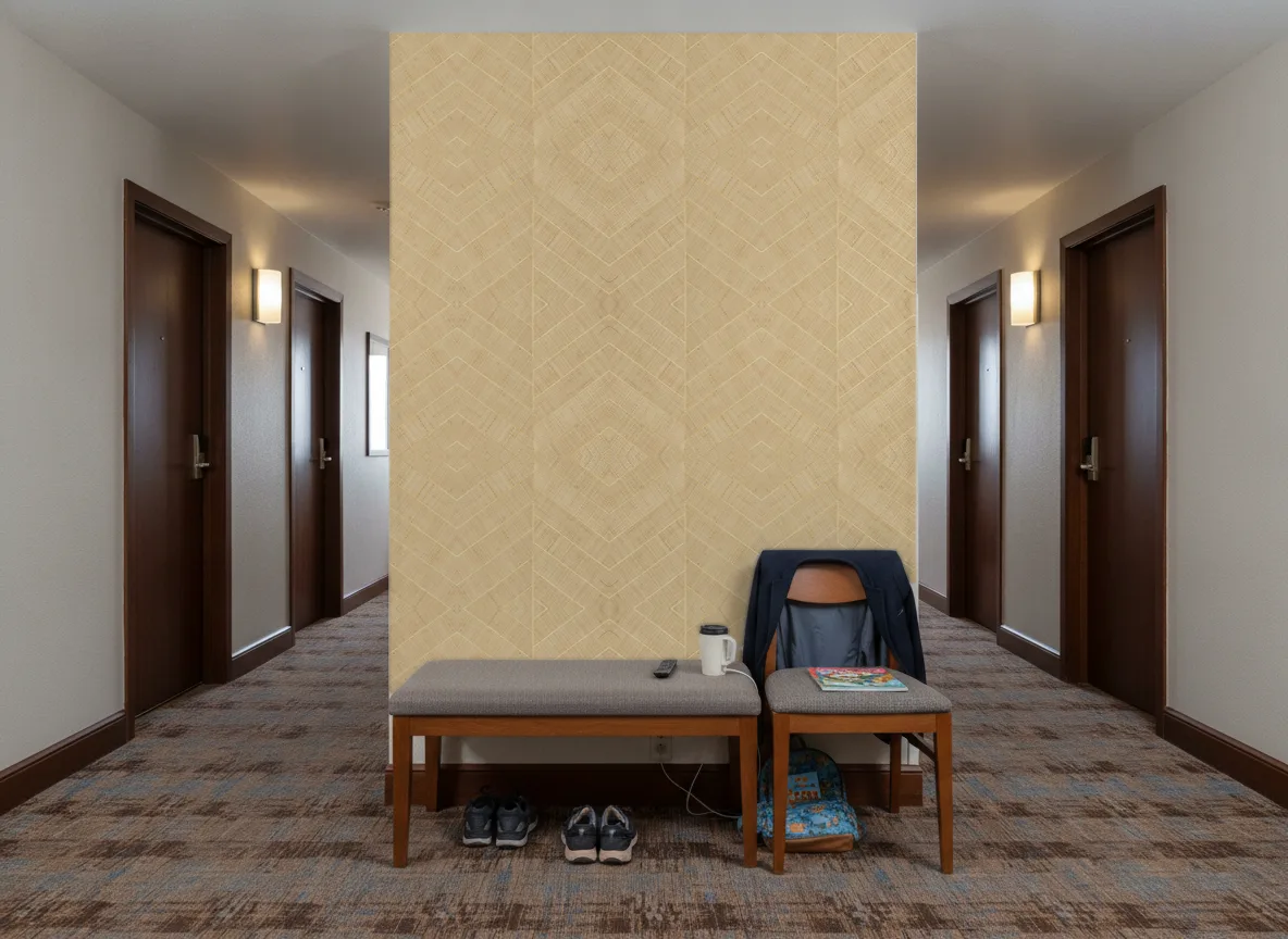 Merina — Korytarz hotelowy — ściana na końcu