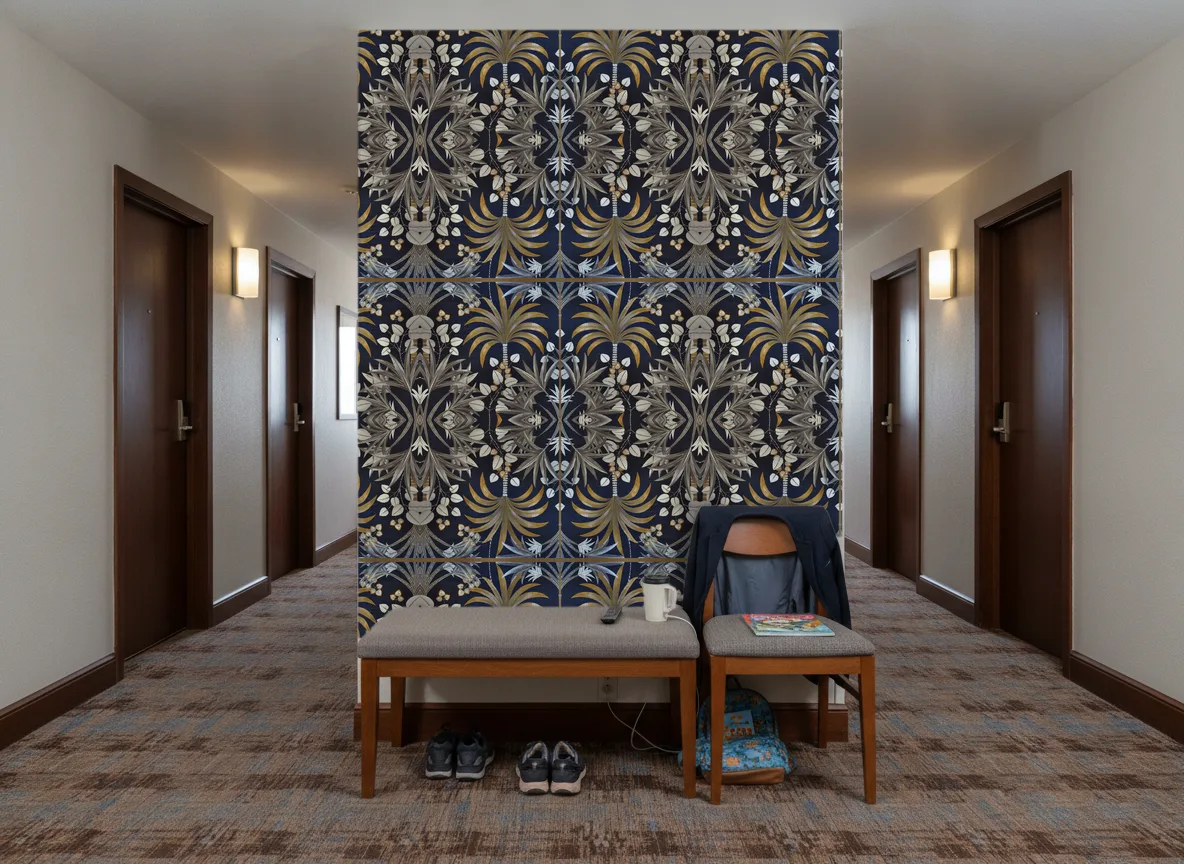 Mirissa — Korytarz hotelowy — ściana na końcu